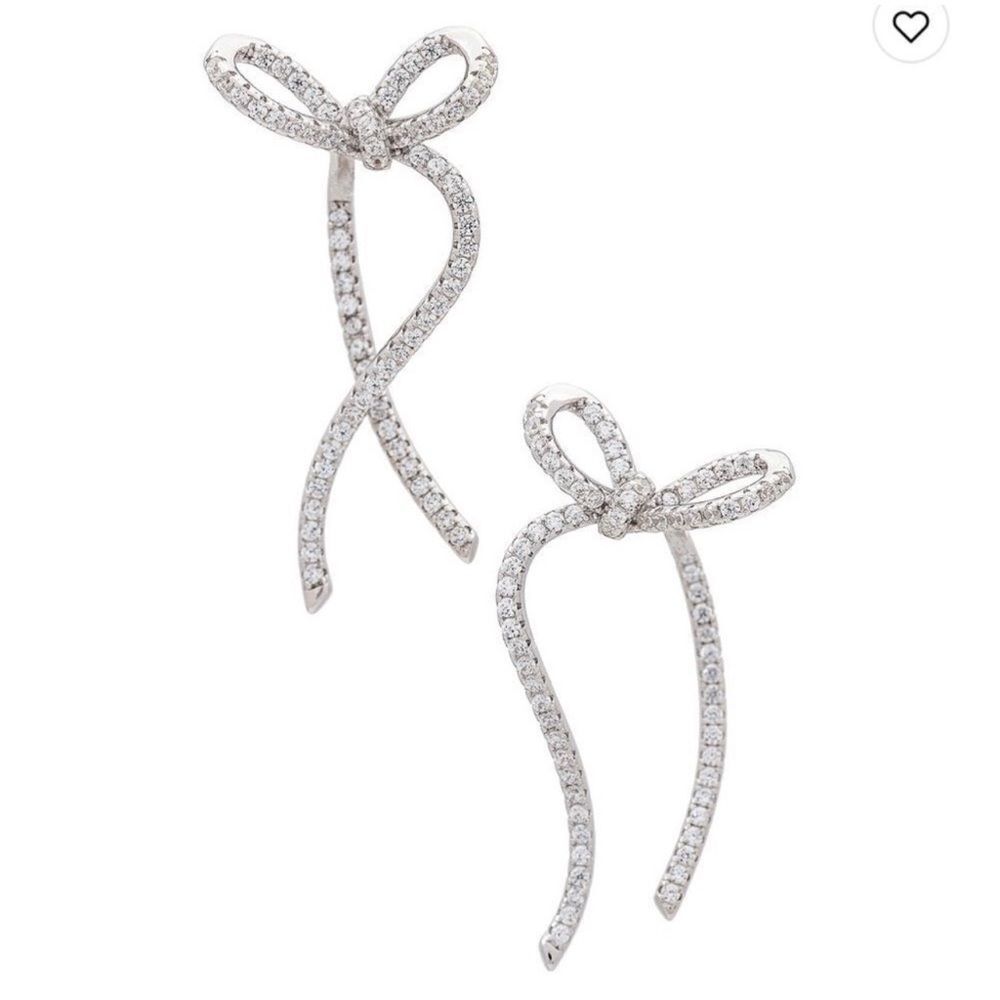 diamond bow earrings M45